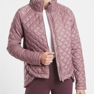 Athleta Mauve Whisper Featherless Quilted Puffer Jacket